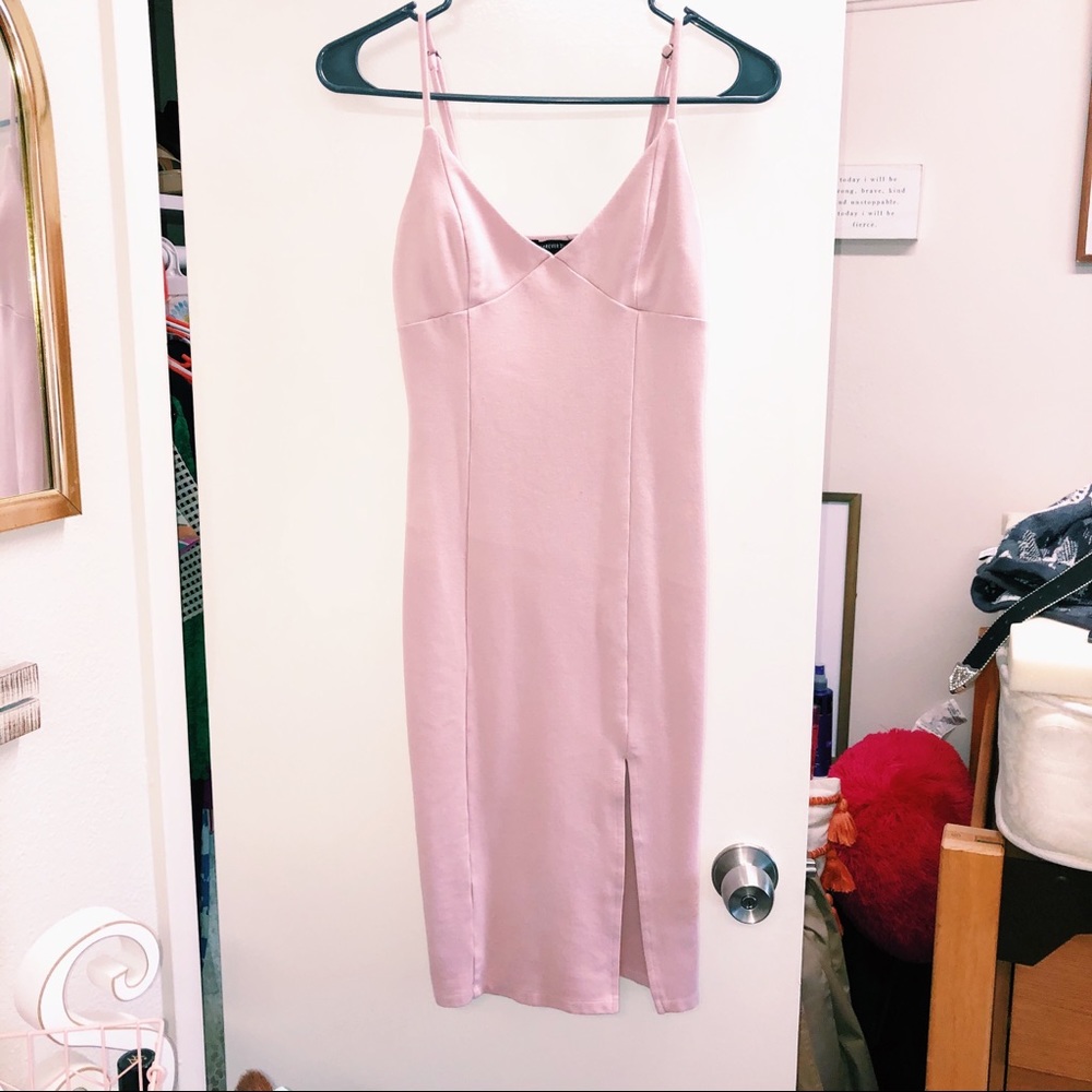 BLUSH MIDI TIGHT DRESS